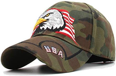 אנה-קאצ'י ארהב דגל אמריקאי דגל פטריוטי נץ נץ מובלט תלת מימד כובעי בייסבול וולקרו מתכווננים