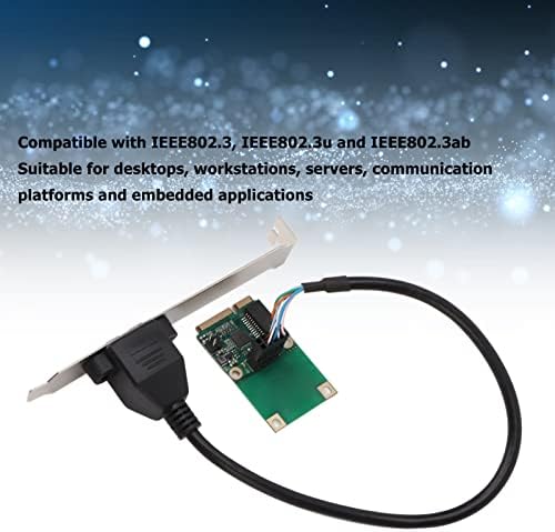 כרטיס LAN של Mini PCIE, מתאם רשת PCIE, PCI Express Ethernet Network Card RJ45 בקר LAN, כבל UTP