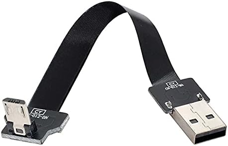 NFHK DOWN זווית USB 2.0 סוג-A זכר למיקרו USB 5PIN נתונים זכריים שטוחים כבל FPC רזה עבור FPV & DISK וטלפון 200