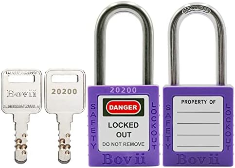 Boviisky 10 Purple, Keyed Edy, 2 מפתחות למנעול, OSHA תואם את מנעולי הנעילה