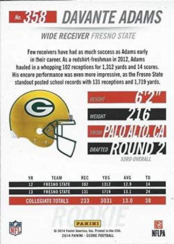 ציון 2014 טירונים 358 Davante Adams RC - כרטיס טירון Green Bay Packers כדורגל NM -MT