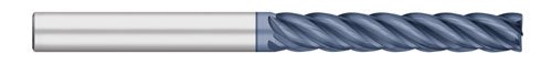 טיטאן טק28035 מוצק קרביד סוף מיל, אורך ארוך במיוחד, 5 חליל, פינת רדיוס, אלקרו מקס מצופה, 1 שוק