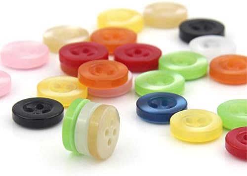 WANANA 50 יח 'של כפתור שרף רחב רב -צבעוני קצה - תפירה ידנית כפתור פנינה - כפתור החלפה לחולצות מעילי