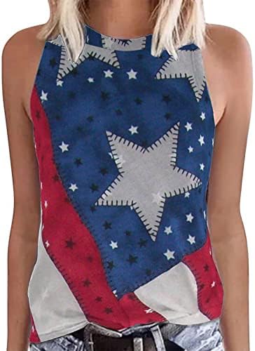חולצות T ללא שרוולים בקיץ, גופיות דגל אמריקאיות לנשים, גופיות דגל 4 ביולי טיס ארהב דגל כוכבים מזדמנים וחולצות