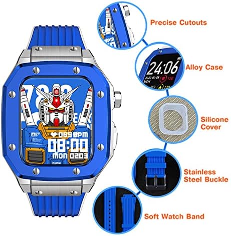 Czke for Apple Watch Series 7 45mm Mod Mod Kit Watch Strap for Men Sloy Watch Strap Strap