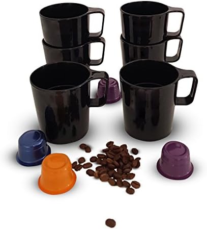 עיצוב קוזה- סט ספל ערימה מפלסטיק ידידותי לסביבה לקפה, תה, חלב או שוקולד חם- 8.5 גרם
