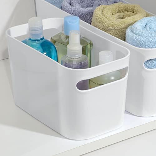עיצוב עיצוב עמוק פלסטיק אמבטיה סבל אחסון יהירות עם ידיות - מארגן לסבון ידיים, שטיפת גוף, שמפו, קרם, מרכך,