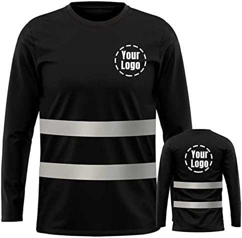 Yoweshop בטיחות רפלקטיבית של שרוול ארוך נראות בגובה חולצה חולצות עבודה בהתאמה אישית לגברים