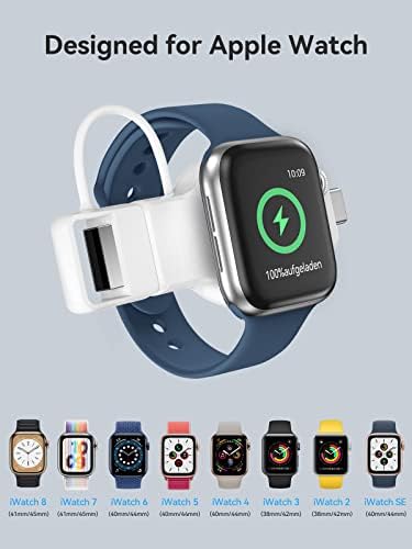 מטען Apple Watch נייד של NewDery, מטען אלחוטי עבור IWatch עם USB-A & USB-C טעינה מהירה מטען נסיעות אלחוטי