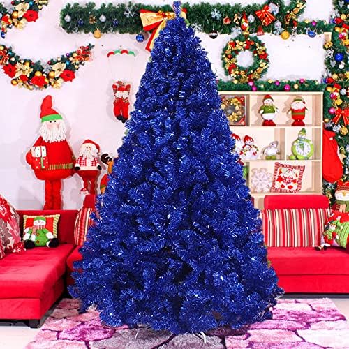 WJXBOOS עץ חג המולד לפי גובה 4ft 5ft 6ft 7ft 8ft, עץ חג המולד כחול כחול עץ חג המולד מלאכותי עץ חג המולד