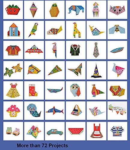 איליטורה קיט אוריגמי צבעוני 152 ניירות אוריגמי חיה כפולות 84 פרויקטים של אוריגמי 55 עמודים ספר אוריגמי הוראה אוריגמי