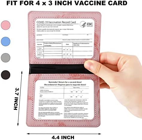 4 מארז מגן כרטיס חיסון לבקרת מחלות עור מפוצל כיסוי עמיד למים, 4 על 3 מחזיק כרטיס חיסון לחיסון כרטיסי שיא,
