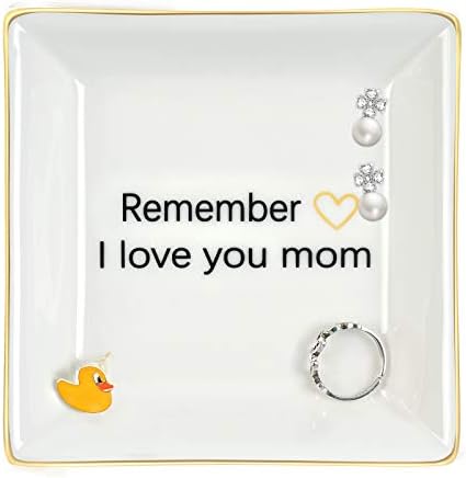 נטובו הטוב ביותר מתנות עבור אמהות מבת זכור אני אוהב אותך אמא תכשיטי מגש לאמא קרמיקה אמא טבעת צלחת אמא של יום