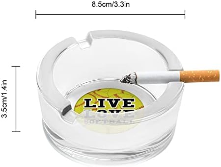 Live Love Softballs סיגריות מעשנים מגש אפר מאפרות לקישוט שולחן שולחן משרד ביתי