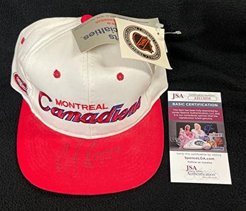 פטריק רוי חתם על מונטריאול קנדינס סנאפבק כובע JSA COA - כובעי NHL עם חתימה