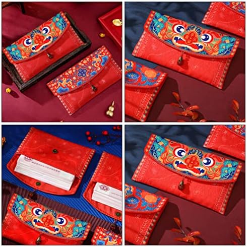 אדום מעטפות כיס ארנק סיני סגנון בד מתקפל אדום מנות אדום כסף תיק אדום מעטפה אדום מעטפות כיס ארנק