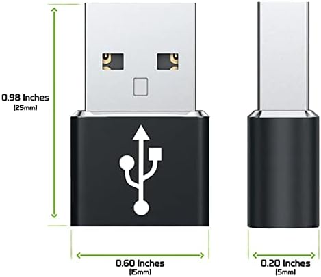 USB-C נקבה ל- USB מתאם מהיר זכר התואם את Samsung Galaxy Note 20 עבור מטען, סנכרון, מכשירי OTG כמו