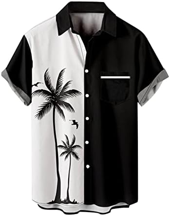 חולצות בהוואי גברים שרוול קצר חולצה מודפסת אופנת
