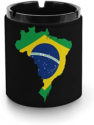 דגל מפה ברזיל מצחיק פו עור מאפרה סיגריות מגש אפר סיגריות לקישוט רכב למשרד ביתי