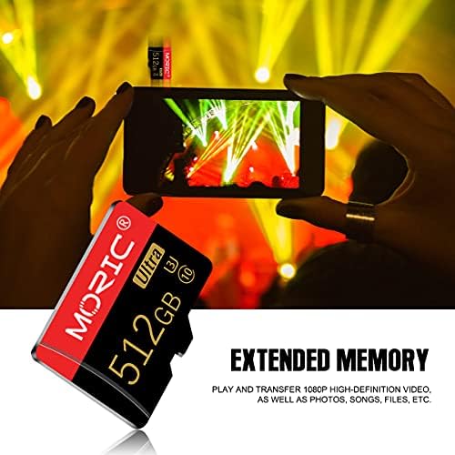 כרטיס זיכרון 512 ג 'יגה-בייט כרטיס זיכרון מיקרו 512 ג' יגה-בייט במהירות גבוהה מחלקה 10 לסמארטפון / מצלמת