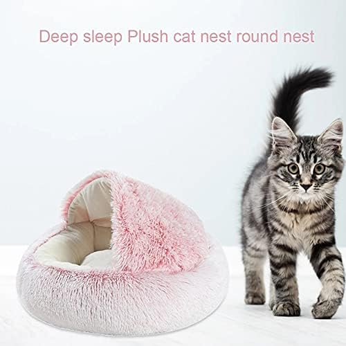 נייד חתולי חתלתול שינה מיטת קן מתקפל עגול קטיפה חורף חם רך מחצלת נסיעות בית חיצוני לחיות מחמד כלב כרית