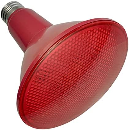 מנורות נורמניות לד-פר38-אדום-120 וולט, 12 וואט, פר38 לד