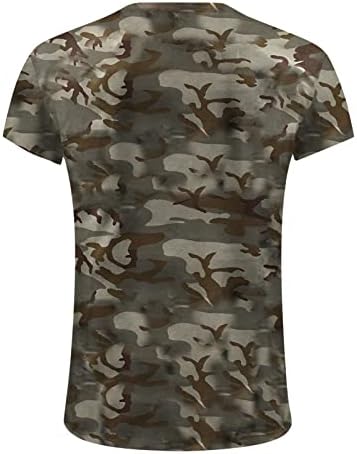 חולצת T פטריוטית של Ruiruilico לגברים 4 ביולי אמריקה דגל אמריקה שרוול קצר שרוול קצר הרגע בכושר הדפסים