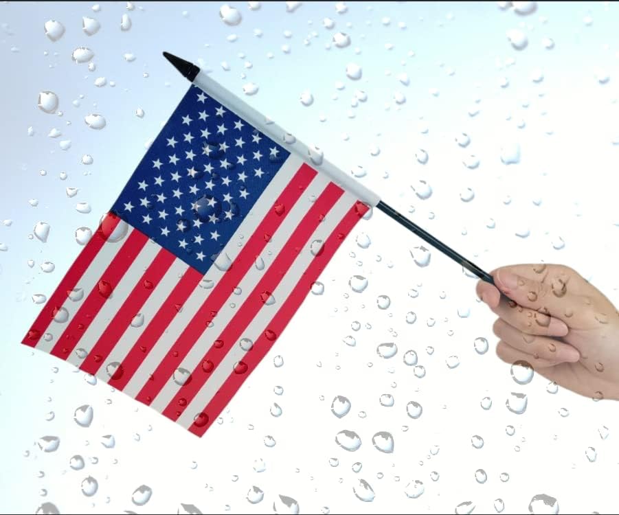 Zigvert USA אמריקאי וצרפת דגל שולחן, שולחן אמריקאי וצרפתי פלאגס, דגלים לחדר, סט דגל שולחן ארהב 8X 5 אינץ