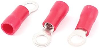 100 יחידות 3.5-5 שניות מחבר חוט מבודד טבעת מלחץ מסוף אדום 14-12 אינץ '(100 יחידות 3.5-5 שניות קונקטור