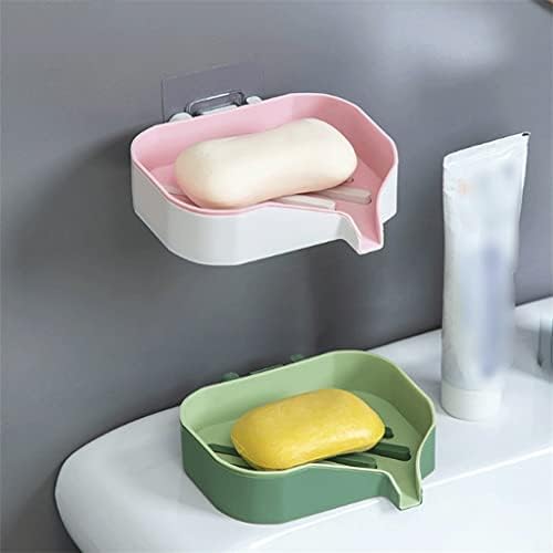 Doubao שכבה כפולה מחזיק סבון קיר רכוב על אמבטיה בית חדר אמבטיה כלים סבון קופסאות מוצרי טיפוח מארגן