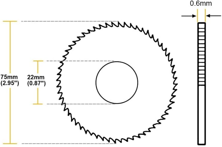3 יחידות להבי מסור 75 ממ 72 ט גלגל חיתוך עגול 0.5 0.6 0.8 1.0 1.1 1.2 1.3 1.4 1.5 1.6 מ מ עבה 22 מ מ