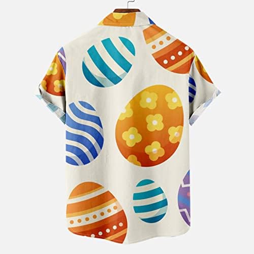 חג הפסחא שמח חולצת ביצי ארנבות חמודה לגברים נשים חולצת טריקו הדפס מצחיקה חולצות הוואי חולצות אלוהא