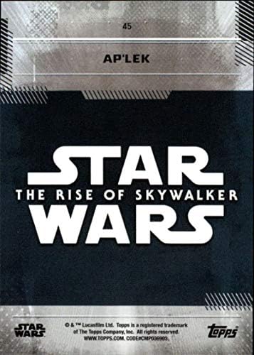 2019 Topps מלחמת הכוכבים העלייה של Skywalker Series One 45 כרטיס מסחר Ap'lek