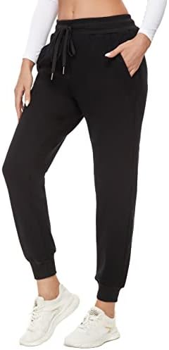 מכנסי הזיעה לנשים של קסטר ג'וג'רס כותנה יוגה טרקלין מכנסי זיעה מכנסיים מחודדים מזדמנים עם כיסים
