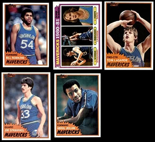 1981-82 Topps Dallas Mavericks צוות סט דאלאס מאבריקס NM+ Mavericks