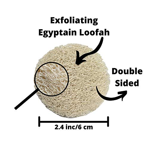 סט של 10 רפידות פנים של Loofah טבעיות, ניתן לפטור מחדש את סיבובי השפשוף של Loufa לניקוי פנים
