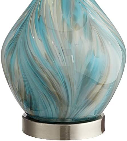 360 תאורה Cirrus כחול ואפור בעבודת יד מנורות שולחן אגרטל אגרטל סט של 2