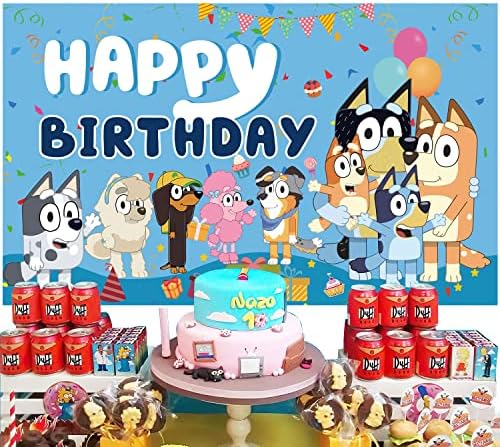 יום הולדת שמח רקע עבור כלב מסיבת קישוטים, יום הולדת שמח תמונה רקע עבור כחול כלב יום הולדת ספקי צד, בנות