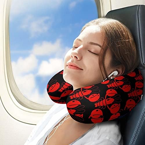 לובסטרים סרטנים אדומים נוסעים בצוואר זיכרון זיכרון קצף טיסת ראש משענת שינה תמיכה ראשית למשרד לרכב מטוס