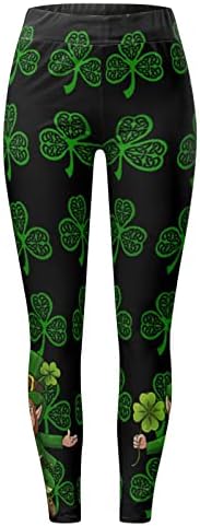נשים יוגה מכנסיים עם כיס נשים של פסים טוב מזל ירוק מכנסיים הדפסת חותלות מכנסיים עבור יוגה ריצה פילאטיס