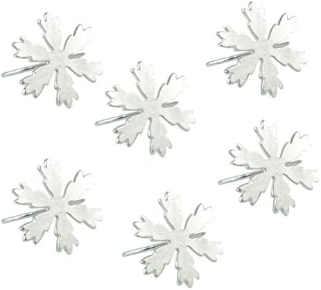 טבעות מפיות של דויטול 4 יחידות מפיות שלג חג המולד טבעת מפית מתכת מחזיק מפית מתכת שולחן קישוט