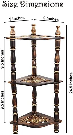 מלאכת טירה יפה מלאכת עץ 3 קומות מיני פינת מתלה צד שולחן סלון