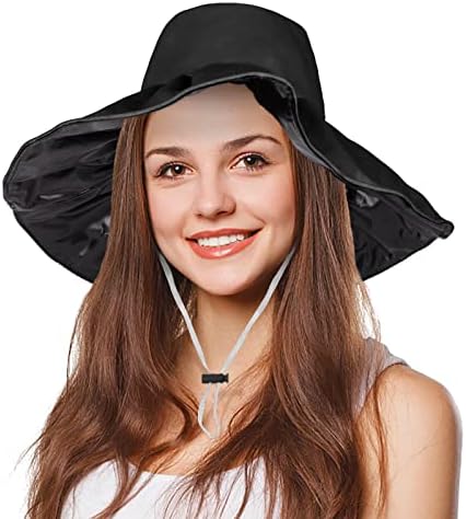 Bestshe חיצונית רחבה שופעת כובע שמש הגנה על UV הגנה מתקפלת כובעי טיול דיג לנשים בנות נשים