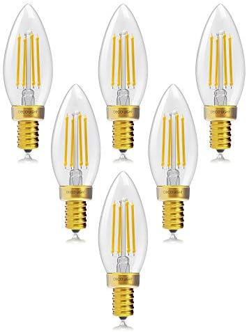 מנורת אור דקו נורות לד-40 וואט שווה ערך 12 נורות לד 6 חבילות מעוצבות בארצות הברית-450 לומן נורות