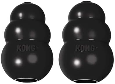 Kong Extreme Dog Pet Pet Chywe Dental, גדול, גדול - 2 חבילה, שחור, דגם: K1-2