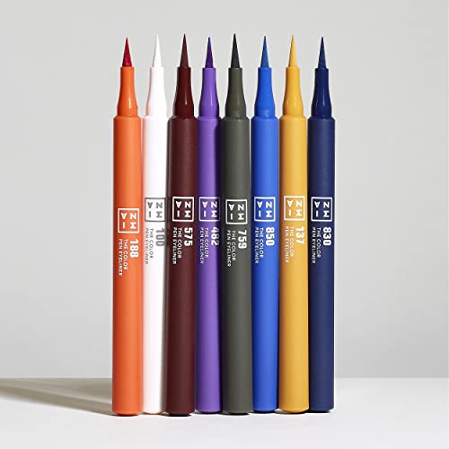 3ינה אייליינר העט הצבעוני 188-קצה דק במיוחד 14 שעות תוחם נוזלי כתום ארוך-צבעים מרהיבים, מט, עמיד בפני