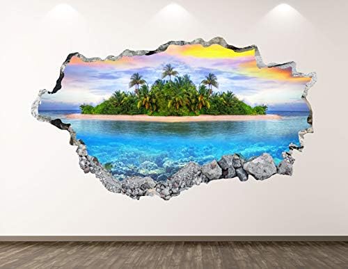 מד מדבקות קיר ווסט הים ווסט קיר אמנות עיצוב 3D מרוסק מדבקת אוקיינוס ​​קיר חדר ילדים מתנה בהתאמה אישית BL92