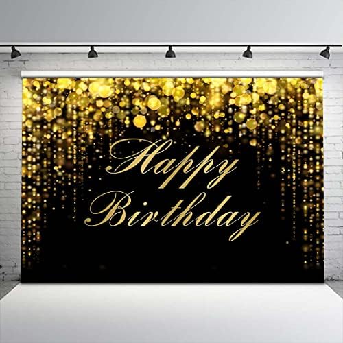 אבזאנו שחור זהב יום הולדת רקע נוצץ יום הולדת שמח באנר נוצץ מסיבת יום הולדת רקע קישוטי עבור 30