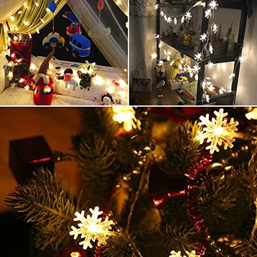 קישוטי חג המולד אורות מיתר עץ סוללה מופעלים על פנסי חג המולד מקורה, אורות חיצוניים אטומים למים