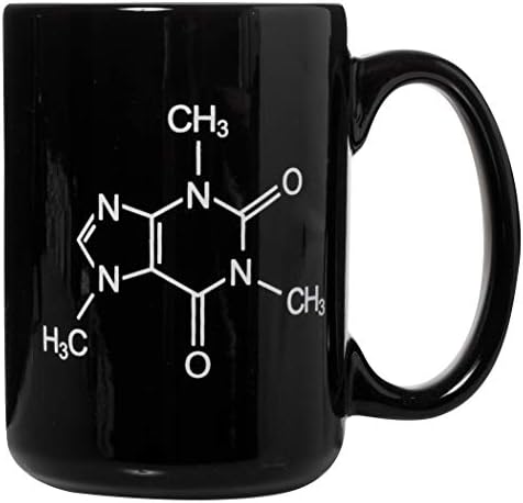 קפאין מולקולה / כימיה מדע ספל מצחיק ספל עבור כל קפאין מאהב-15 עוז דלוקס דו צדדי קפה תה ספל